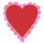 Lace border valentine heart graphic